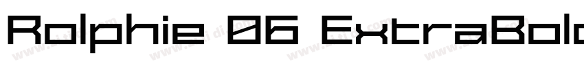 Rolphie 06 ExtraBold字体转换
